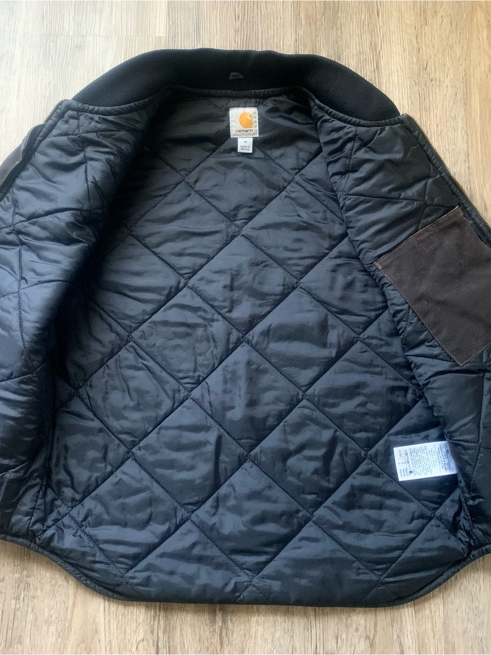Carhartt Quilted Artic Canvas Vest Dark Brown V02 Distressed Men’s Medium USA - Picture 5 of 8